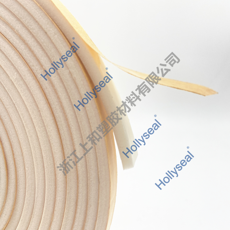 Hollyseal?白色PVC密封膠帶表層PET透明膜 厚度1mm~25mm，密度110kg/m3~500kg/ m3
