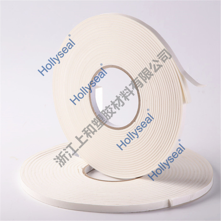 Hollyseal?白色PVC單面泡棉膠帶 厚度1mm~25mm，密度110kg/m3~500kg/ m3