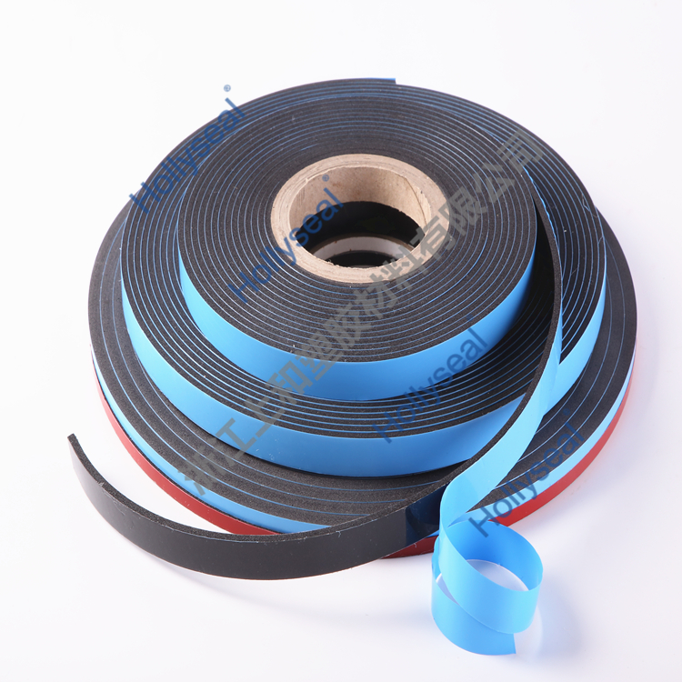 Hollyseal?高密度雙面藍膜PVC泡棉膠帶 厚度1mm~25mm，密度110kg/m3~500kg/ m3